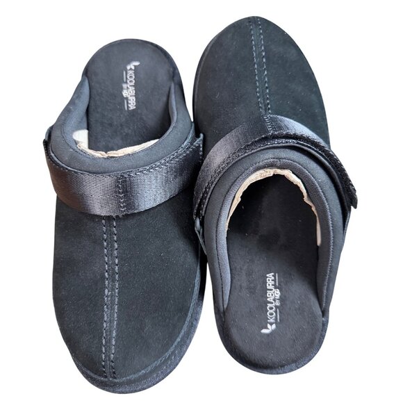 Koolaburra by UGG Tizzy Black Suede Platform Clogs Size 11 - Picture 1 of 16